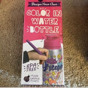 BNIB Design your own color in water bottle nib kids gift